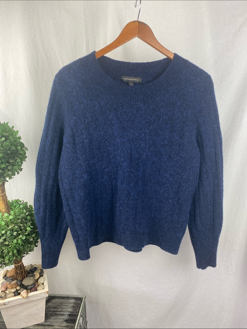 Banana Republic Wool Blend Long Sleeve Crew Neck Sweater L